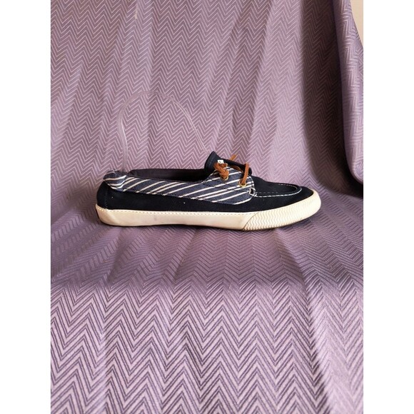 Sperry Top Sider Lounge Away 2 Women's Size 8 Blue Linen Boat Shoes STS85950 - Picture 1 of 10